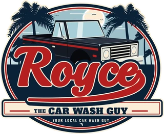 Royce The Car Wash Guy badge logo: Your Local Car Wash Guy